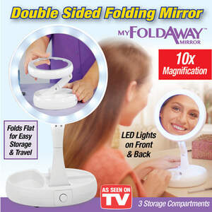 Складное зеркало для макияжа с Led подсветкой My Fold Away Mirror