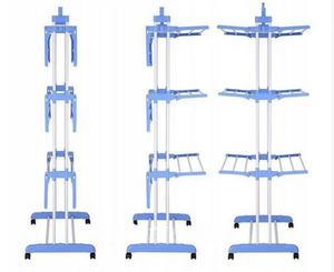 Многоярусная сушилка для белья, вещей, одежды Garment rack with wheels складная