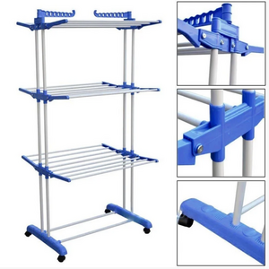 Многоярусная сушилка для белья, вещей, одежды Garment rack with wheels складная