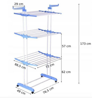 Многоярусная сушилка для белья, вещей, одежды Garment rack with wheels складная