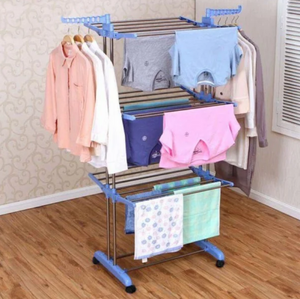 Многоярусная сушилка для белья, вещей, одежды Garment rack with wheels складная