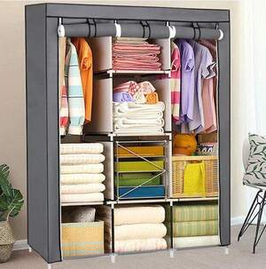 Складной каркасный тканевый шкаф Storage Wardrobe 88130, шкаф на три секции 130*45*175