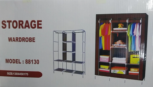 Складной каркасный тканевый шкаф Storage Wardrobe 88130, шкаф на три секции 130*45*175