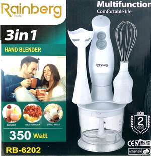 Блендер Rainberg RB - 6202 350W 3в1 погружной блендер измельчитель