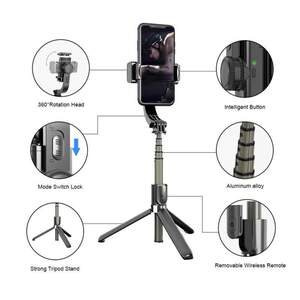 Стабилизатор телефона Gimbal L08. Штатив держатель телефона с Bluetooth пультом дистанционного управления